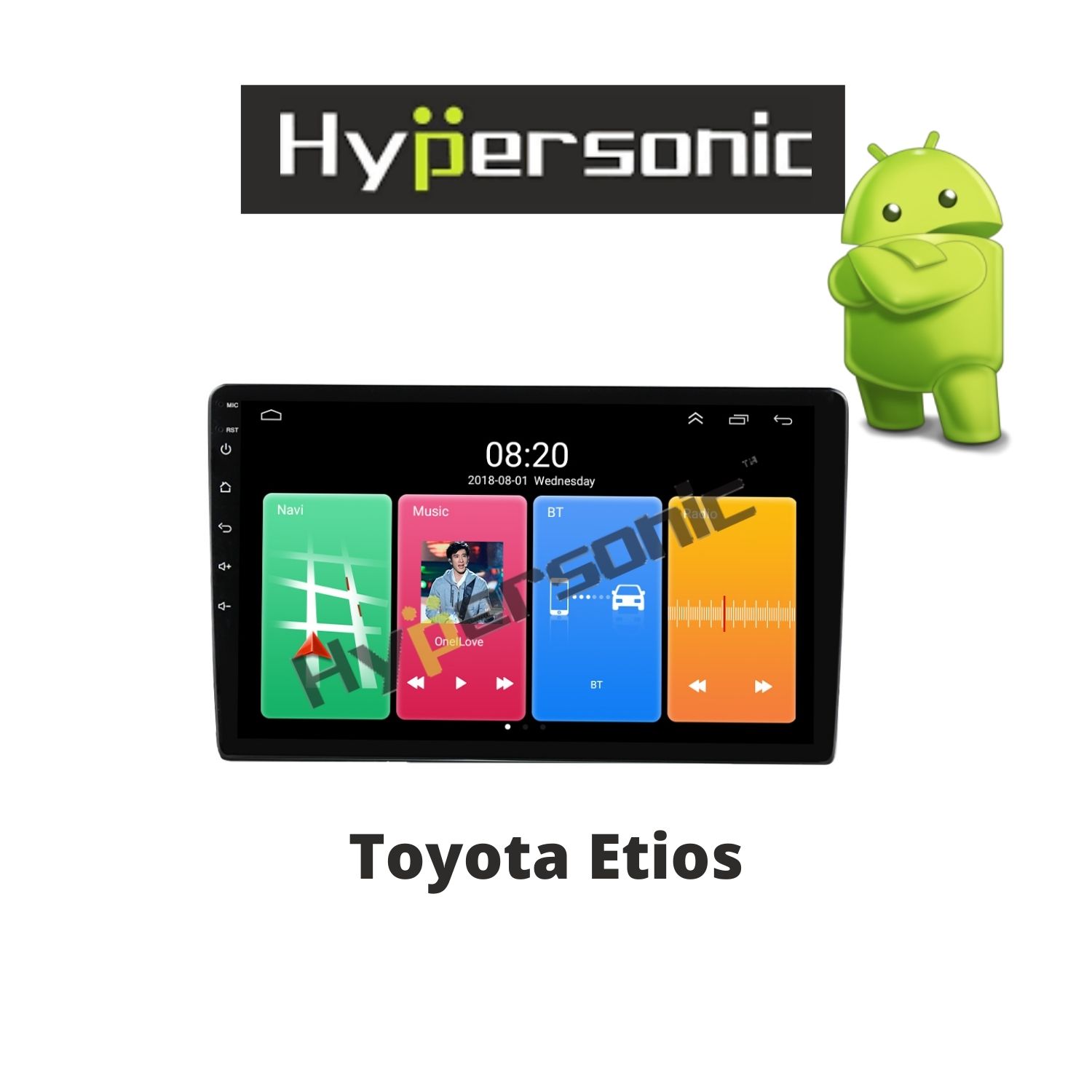 Hypersonic Toyota Etios Android Stereo/Player