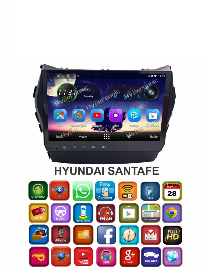 Hypersonic Hyundai Santa Fe Android Stereo