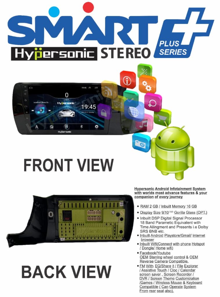 Hypersonic Honda Amaze Android Stereo