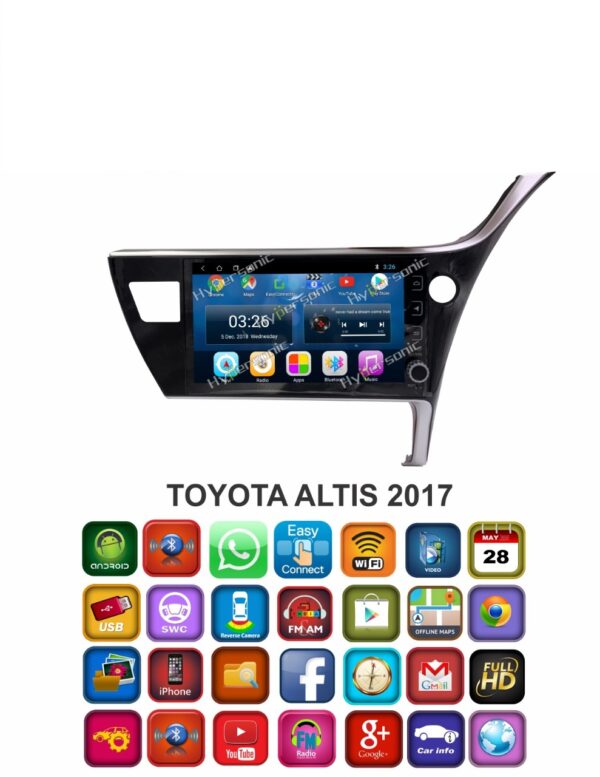 Hypersonic Toyota Altis Android Stereo