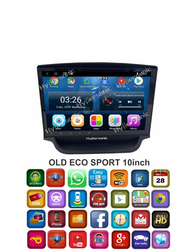 Hypersonic Ford Old Ecosport Android Stereo