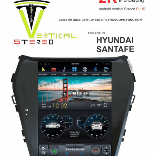 Hypersonic Hyundai Santa Fe Tesla Android Stereo
