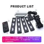 Ateen Car Interior LED RGB Strip Light Styling Decorative Atmosphere Lamps USB Wireless remote control - Image 3