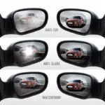 Ateen Car Rear view Mirrors Film Antifog Waterproof Window Protective Antiglare Stickers - Image 3