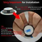 Ateen Round HD Glass Frameless Convex Car Rear View Mirror Blind Spot Mirror - Image 4
