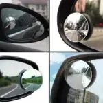 Ateen Round HD Glass Frameless Convex Car Rear View Mirror Blind Spot Mirror