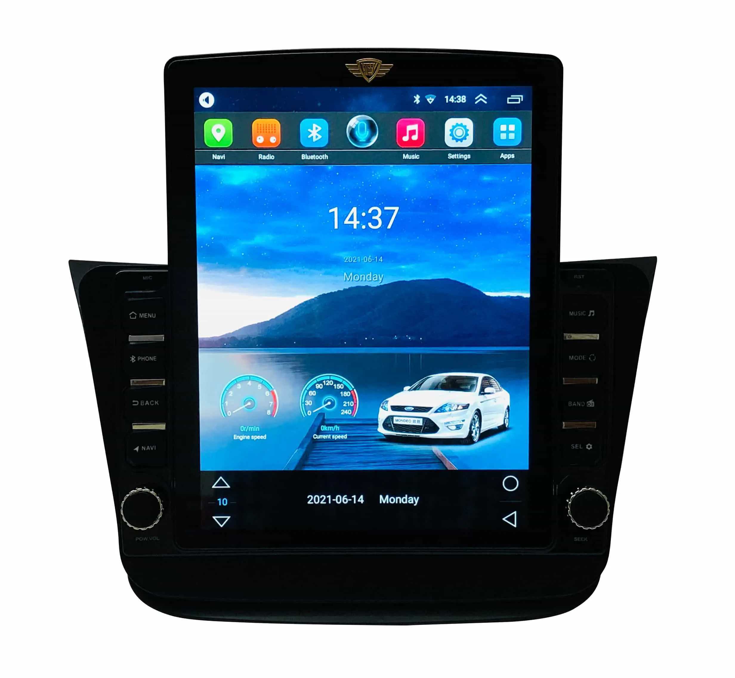Ateen New 10.7 inch Tesla Full HD Android Car TV Infotainment System (1GB/16GB) Compatible for Suzuki Old Wagon R