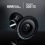 Ateen High Perfomance 2 Way 6" inch 320 Watt Peak/80W RMS Coaxial Car Woofer/Speaker (Pair), Black - Image 4