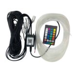 Ateen Flexible EL Neon Strip 6M LED RGB Car Interior Decorative Light Atmosphere Ambient Lights Strip Car Dashboard Door Optic Lighting Kit with Sounds Activated Wireless IR Mobile Application (12W, Multi-Colors) - Image 2