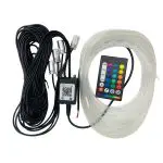 Ateen Flexible EL Neon Strip 6M LED RGB Car Interior Decorative Light Atmosphere Ambient Lights Strip Car Dashboard Door Optic Lighting Kit with Sounds Activated Wireless IR Mobile Application (12W, Multi-Colors) - Image 2