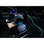 Ateen Flexible EL Neon Strip 6M LED RGB Car Interior Decorative Light Atmosphere Ambient Lights Strip Car Dashboard Door Optic Lighting Kit with Sounds Activated Wireless IR Mobile Application (12W, Multi-Colors)