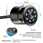 Ateen Car Led Camera Night Vision Moving Lines Parking Assistant Waterproof Rear View Reverse Parking Camera for All Cars.