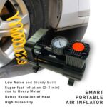 Ateen Digital Heavy-Duty Metal Air Compressor Pump - 12V Digital Car Tyre Inflator with Auto Cut-Off & LED Light - Image 2