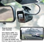 Ateen WiFi Dash Cam with GPS, 1296P Full HD Dash Camera for Cars 16GB Memory Card Included Phone App 170° Wide Angle - Image 5