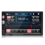 Ateen 7'' HD Bluetooth Car MP5 Player TFT Capacitive Touch Screen FM Radio Car Video USB TF Aux input Colorful Buttons Car Stereo Music