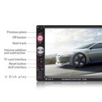 Ateen 7'' HD Bluetooth Car MP5 Player TFT Capacitive Touch Screen FM Radio Car Video USB TF Aux input Colorful Buttons Car Stereo Music - Image 5