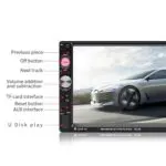 Ateen 7'' HD Bluetooth Car MP5 Player TFT Capacitive Touch Screen FM Radio Car Video USB TF Aux input Colorful Buttons Car Stereo Music - Image 5
