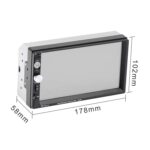 Ateen 7'' HD Bluetooth Car MP5 Player TFT Capacitive Touch Screen FM Radio Car Video USB TF Aux input Colorful Buttons Car Stereo Music - Image 6