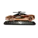 Ateen Car Shaped Solar Power 360 Degree Rotating Car Dashboard Air Freshener Perfume, with Organic Fragrance and Phone Number Stickers