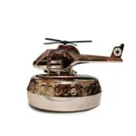 Ateen Helicopter Solar Power 360 Degree Rotating Car Dashboard Air Freshener Perfume, with Organic Fragrance and Phone Number Stickers