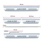 Ateen Car Door Foot Step Led Sill Plate Compatible for Honda Amaze (Set of 4PCS, Blue) - Image 4
