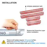 Ateen Car Door Foot Step Led Sill Plate Compatible for Suzuki Baleno (Set of 4PCS, Blue) - Image 4