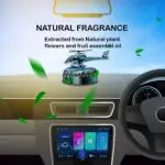 Ateen Helicopter Solar Power 360 Degree Rotating Car Dashboard Air Freshener Perfume, with Organic Fragrance and Phone Number Stickers - Image 6