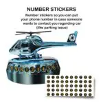 Ateen Helicopter Solar Power 360 Degree Rotating Car Dashboard Air Freshener Perfume, with Organic Fragrance and Phone Number Stickers - Image 3