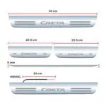 Ateen Car Door Foot Step Led Sill Plate Compatible for  Hyundai Creta (Set of 4PCS, Blue) - Image 3