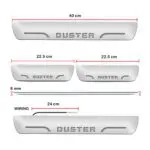 Ateen Car Door Foot Step Led Sill Plate Compatible for  Renault Duster (Set of 4PCS, Blue) - Image 3