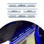 Ateen Car Door Foot Step Led Sill Plate Compatible for  Suzuki Dzire (Set of 4PCS, Blue)