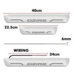 Ateen Car Door Foot Step Led Sill Plate Compatible for  Suzuki Dzire (Set of 4PCS, Blue) - Image 3