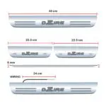 Ateen Car Door Foot Step Led Sill Plate Compatible for  Suzuki Dzire (Set of 4PCS, Blue) - Image 3