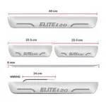 Ateen Car Door Foot Step Led Sill Plate Compatible for Hyundai i20 Elite (Set of 4PCS, Blue) - Image 3