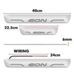 Ateen Car Door Foot Step Led Sill Plate Compatible for Hyundai EON (Set of 4PCS, Blue) - Image 3