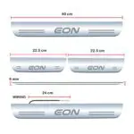 Ateen Car Door Foot Step Led Sill Plate Compatible for Hyundai EON (Set of 4PCS, Blue) - Image 3