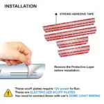 Ateen Car Door Foot Step Led Sill Plate Compatible for Mahindra Scorpio (Set of 4PCS, Blue) - Image 4