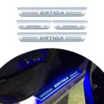 Ateen Car Door Foot Step Led Sill Plate Compatible for Suzuki Ertiga (Set of 4PCS, Blue)
