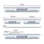 Ateen Car Door Foot Step Led Sill Plate Compatible for Suzuki Ignis (Set of 4PCS, Blue) - Image 3