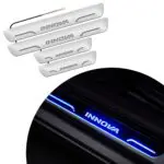 Ateen Car Door Foot Step Led Sill Plate Compatible for Toyota Innova (Set of 4PCS, Blue)