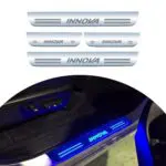 Ateen Car Door Foot Step Led Sill Plate Compatible for Toyota Innova (Set of 4PCS, Blue)