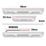 Ateen Car Door Foot Step Led Sill Plate Compatible for Toyota Innova (Set of 4PCS, Blue) - Image 3