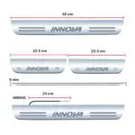 Ateen Car Door Foot Step Led Sill Plate Compatible for Toyota Innova (Set of 4PCS, Blue) - Image 3
