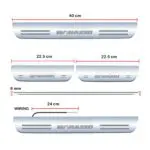 Ateen Car Door Foot Step Led Sill Plate Compatible for Mahindra Marazzo (Set of 4PCS, Blue) - Image 3