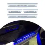 Ateen Car Door Foot Step Led Sill Plate Compatible for Mahindra Marazzo (Set of 4PCS, Blue) - Image 2