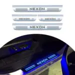 Ateen Car Door Foot Step Led Sill Plate Compatible for Tata Nexon  (Set of 4PCS, Blue)