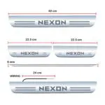 Ateen Car Door Foot Step Led Sill Plate Compatible for Tata Nexon  (Set of 4PCS, Blue) - Image 3