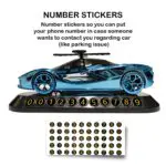 Ateen Car Shaped Solar Power 360 Degree Rotating Car Dashboard Air Freshener Perfume, with Organic Fragrance and Phone Number Stickers - Image 4