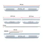 Ateen Car Door Foot Step Led Sill Plate Compatible for Volkswagen Polo (Set of 4PCS, Blue) - Image 3