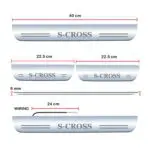 Ateen Car Door Foot Step Led Sill Plate Compatible for Suzuki S-Cross (Set of 4PCS, Blue) - Image 3